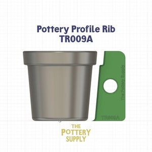 Profile rib for mugs and cups, Pottery Throwing Rib, Ceramic Shaping Tool Multiple sizes,   Clay Shaper, Made in the USA | (TR009A)