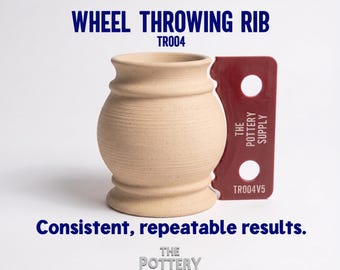 Profile rib for mugs and cups, Pottery Throwing Rib, Ceramic Shaping Tool Multiple sizes, Plastic Clay Shaper, Made in the USA | (TR004)