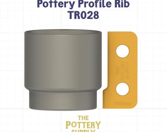 Profile rib for mugs and cups, Pottery Throwing Rib, Ceramic Shaping Tool Multiple sizes,   Clay Shaper, Made in the USA | (TR028)