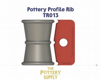 Pottery Throwing Tools, Profile Rib (Multiple Sizes) for Mugs, Cups & Ceramics, Shaping guide for pottery stein - 3D Printed in USA (TR0013)