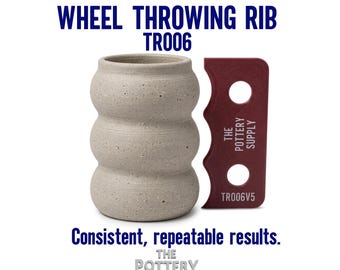 Profile rib for mugs and cups, Pottery Throwing Rib, Ceramic Shaping Tool Multiple sizes, 3D Printed Clay Shaper, Made in the USA | (TR006)