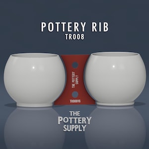 Profile rib for mugs and cups, Pottery Throwing Rib, Ceramic Shaping Tool Multiple sizes,   Clay Shaper, Made in the USA | (TR008)