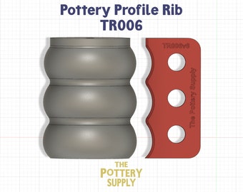 Profile rib for mugs and cups, Pottery Throwing Rib, Ceramic Shaping Tool Multiple sizes, 3D Printed Clay Shaper, Made in the USA | (TR006)