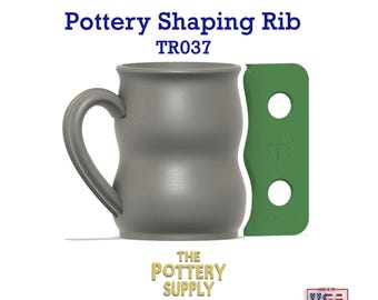Pottery Rib Template, Consistent Clay Shaping Tool, 3D Printed Pottery Tool for Wheel Throwing, Ceramic Rib Guide, Multiple Height (TR037)