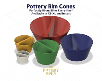 Rim Shaper for Pottery Crafting, Cone for Round Ceramic Rims, multiple sizes.