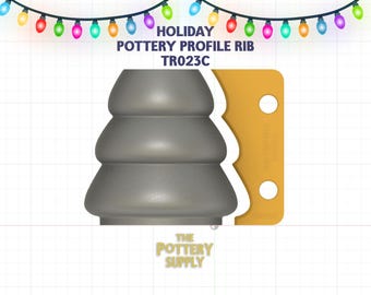 Profile rib for Holiday mugs and cups, Pottery Throwing Rib, Ceramic Shaping Tool Multiple sizes, 3D Printed Clay Shaper Christmas (TR023C)