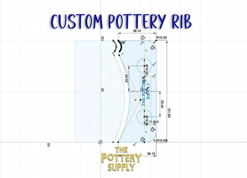 French Rib Template Custom Made Pottery Rib. Design Your Perfect Rib and We Will Make It ...