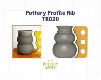Profile rib for mugs and cups, Pottery Throwing Rib, Ceramic Shaping Tool Multiple sizes,   Clay Shaper, Made in the USA | (TR020)