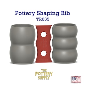 Profile rib for mugs and cups, Pottery Throwing Rib, Ceramic Shaping Tool Multiple sizes,   Clay Shaper, Made in the USA | (TR035)