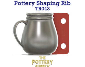 Pottery Mug Rib Template , Consistent Clay Shaping Wheel Throwing Guide, Multiple Height Cup Tool, Precision Ribs for Ceramics (TR043)