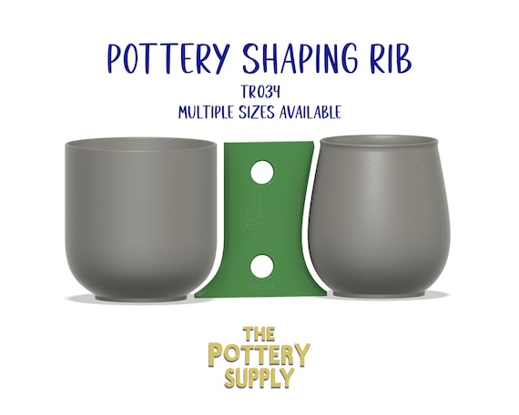 Pottery Rib Template , Consistent Clay Shaping Wheel Throwing Guide, Multiple Height Ceramic Tool, Precision Ribs Two Shapes in One (TR034)