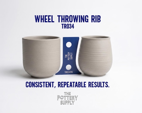 Pottery Rib Template , Consistent Clay Shaping Wheel Throwing Guide, Multiple Height Ceramic Tool, Precision Ribs Two Shapes in One (TR034)