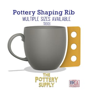 Pottery Profile Rib: Clay Shaping Tool for Mugs & Cups - Made in USA (TR003