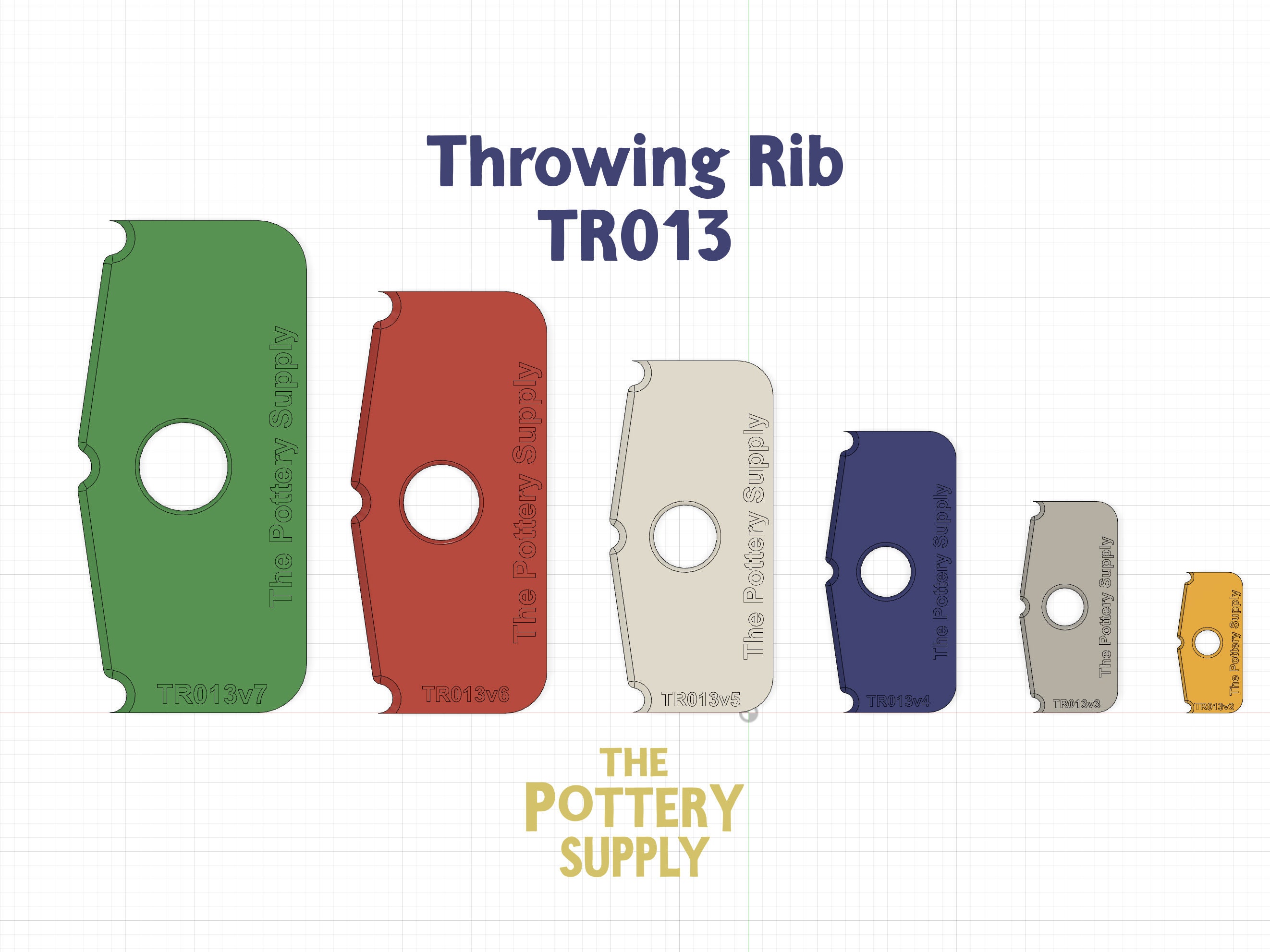 Pottery Throwing Tools, Profile Rib (multiple Sizes) for Mugs, Cups ...