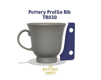 Profile rib for mugs and cups, Pottery Throwing Rib, Ceramic Shaping Tool Multiple sizes,   Clay Shaper, Made in the USA | (TR030)