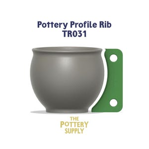 Profile rib for mugs and cups, Pottery Throwing Rib, Ceramic Shaping Tool Multiple sizes,   Clay Shaper, Made in the USA | (TR031)