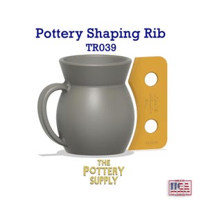 Profile rib for mugs and cups, Pottery Throwing Rib, Ceramic Shaping Tool Multiple sizes,   Clay Shaper, Made in the USA | (TR039)