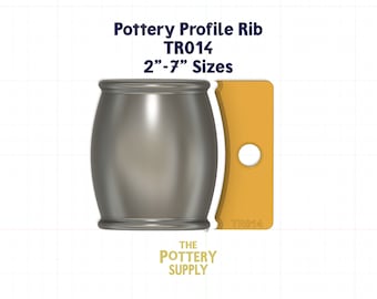 Pottery Throwing Tools, Profile Rib (Multiple Sizes) for Mugs, Cups & Ceramics, Shaping guide for pottery stein -   in USA (TR0014)