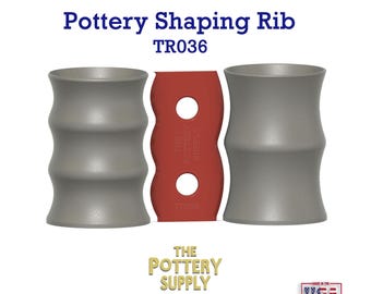 Profile rib for mugs and cups, Pottery Throwing Rib, Ceramic Shaping Tool Multiple sizes, 3D Printed Clay Shaper, Made in the USA | (TR036)