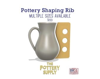 Pottery Rib for Mugs & Cups: Clay Shaping Tool, Multiple Sizes, Made in USA (TR001)