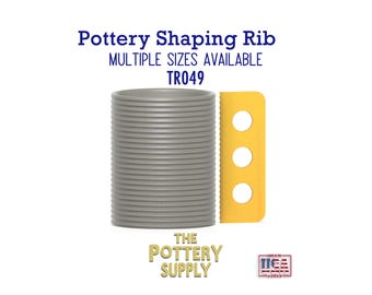 Profile rib for mugs and cups, Pottery Throwing Rib, Ceramic Shaping Tool Multiple sizes, Plastic Clay Shaper, Made in the USA | (TR049)