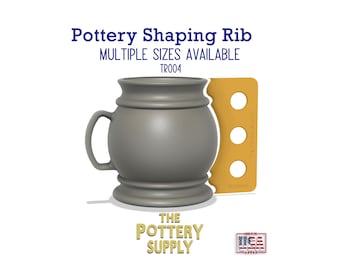 Profile rib for mugs and cups, Pottery Throwing Rib, Ceramic Shaping Tool Multiple sizes, Plastic Clay Shaper, Made in the USA | (TR004)
