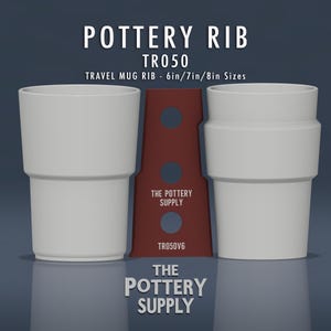Profile rib for travel mugs, Pottery Throwing Rib, Ceramic Shaping Tool,  Clay Shaper, Made in the USA | (TR050)