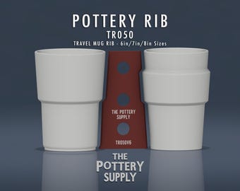 Profile rib for travel mugs, Pottery Throwing Rib, Ceramic Shaping Tool,  Clay Shaper, Made in the USA | (TR050)