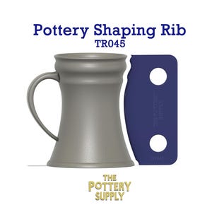 Profile rib for mugs and cups, Pottery Throwing Rib, Ceramic Shaping Tool Multiple sizes,   Clay Shaper, Made in the USA | (TR045)