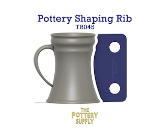 Profile rib for mugs and cups, Pottery Throwing Rib, Ceramic Shaping Tool Multiple sizes,   Clay Shaper, Made in the USA | (TR045)