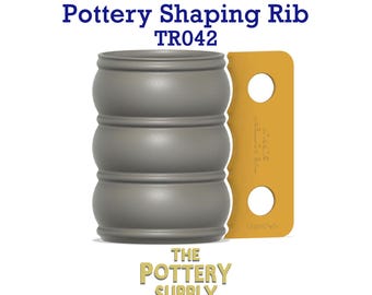 Pottery Texture Rib Template , Consistent Clay Shaping Wheel Throwing Guide, Multiple Height Cup Tool, Precision Ribs for Ceramics (TR042)