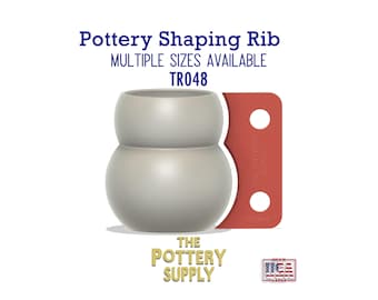 Profile rib for mugs and cups, Pottery Throwing Rib, Ceramic Shaping Tool Multiple sizes, Plastic Clay Shaper, Made in the USA | (TR048)