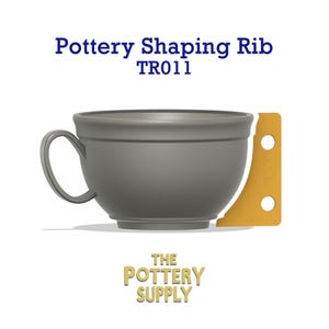 Profile rib for mugs cups and bowls, Throwing Rib, Ceramic Shaping Tool Multiple sizes,   Clay Shaper, Made in the USA | (TR011)