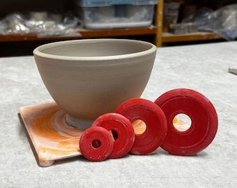Pottery Bowl Rib, Plastic Ceramic round shaper for bowls and vases, Production Pottery Tool for all skill levels, Made in the USA.