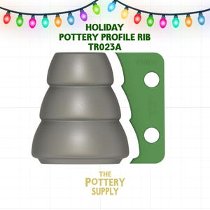Profile rib for Holiday mugs and cups, Pottery Throwing Rib, Ceramic Shaping Tool Multiple sizes, 3D Printed Clay Shaper (TR023A)