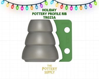 Profile rib for Holiday mugs and cups, Pottery Throwing Rib, Ceramic Shaping Tool Multiple sizes, 3D Printed Clay Shaper (TR023A)