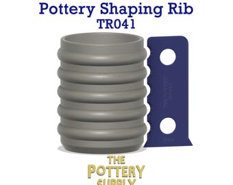 Pottery Texture Rib Template , Consistent Clay Shaping Wheel Throwing Guide, Multiple Height Cup Tool, Precision Ribs for Ceramics (TR041)