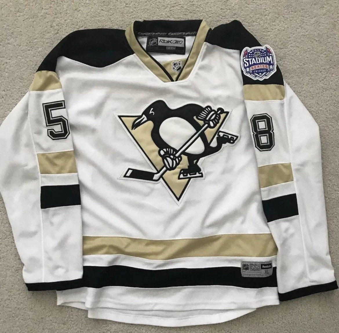 Pittsburgh Penguins Kris Letang #58 Black/Gold Alternate Jersey
