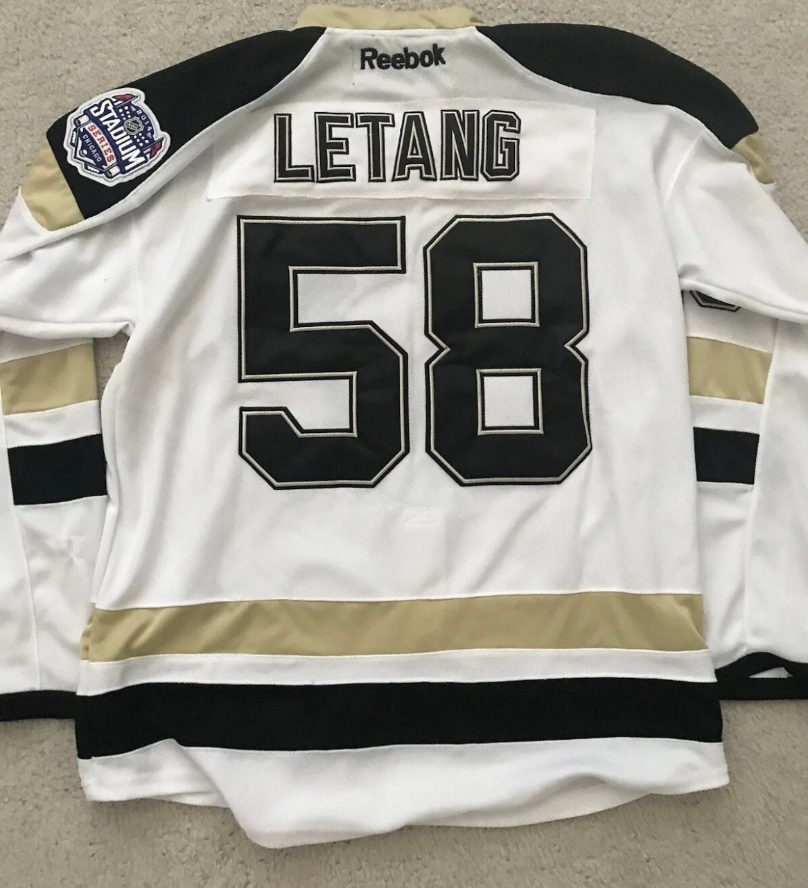 Reebok Kris Letang Pittsburgh Penguins Premier Jersey - Away/White - Mens