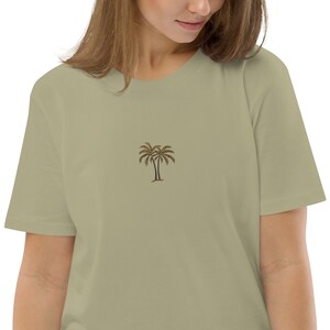 Palm Tree Embroidered Cotton Cap - Low Profile, Adjustable, Carolina Blue Color | Soft Brushed Twill, One Size Fits Most - View #7