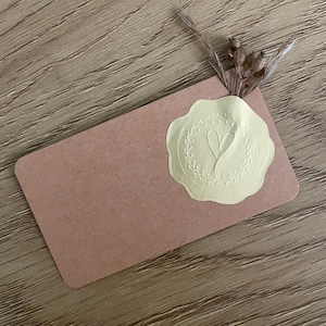 Segnaposto personalizzato fiori secchi kraft