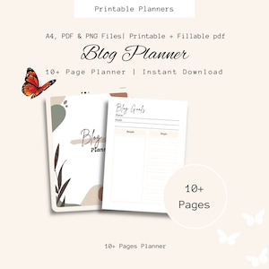Blog Planner,  Printable Digital Planner, Blog Content Planner, Instant Download PDF