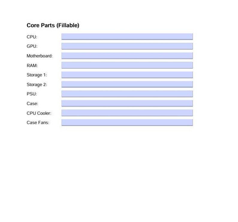 PC Build Planner | Pc Building Checklist | Parts Picker, Airflow Layout ...