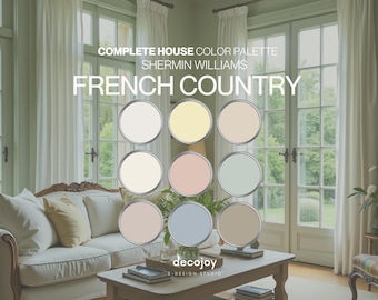 FRENCH COUNTRY Sherwin Williams Paint Palette | Cottage Whole House Color Scheme 2026 | Warm Neutral | Digital Download