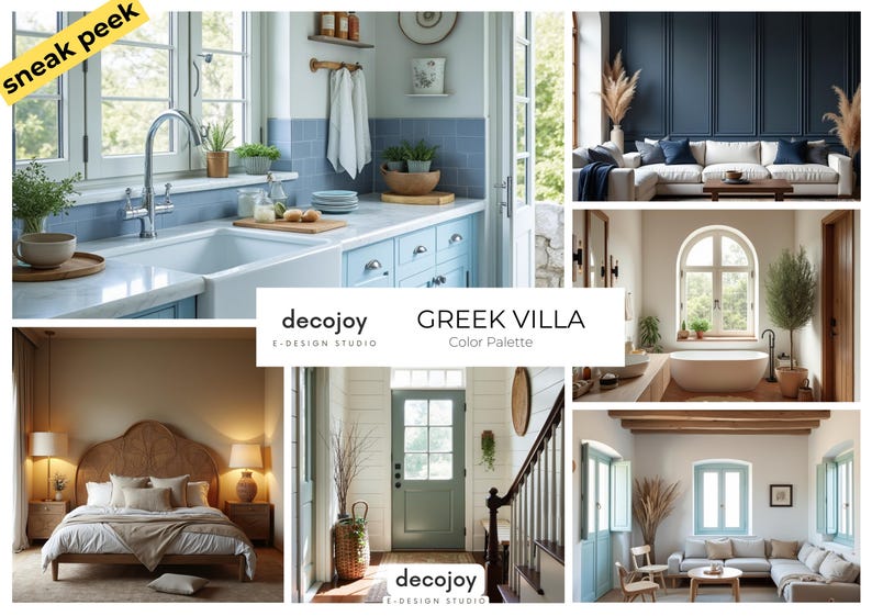 GREEK VILLA SW 7551 Sherwin Williams Paint Palette | Whole House Color ...