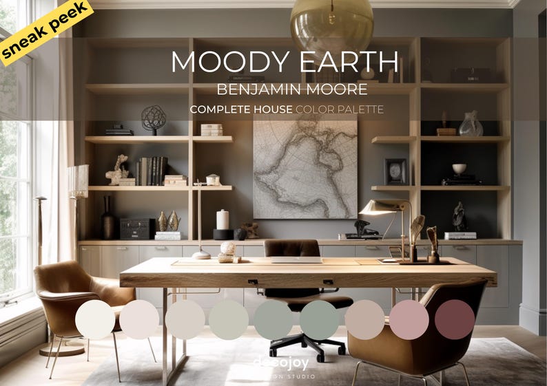 Moody Earth Benjamin Moore Paint Palette, Interior Paint Home Colors ...