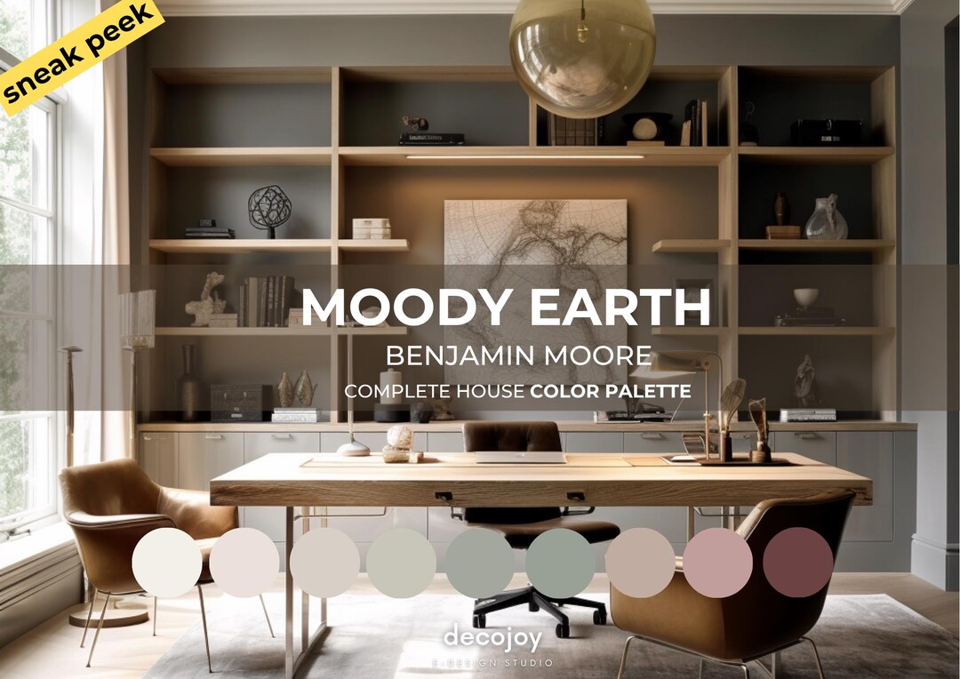 Moody Earth Benjamin Moore Paint Palette: Modern Home Interior
