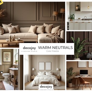 WARM NEUTRALS Benjamin Moore Paint Palette | Whole House Color Scheme ...