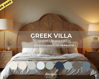 Greek Villa Sherwin Williams Whole Home Color Palette - Interior Paint ...