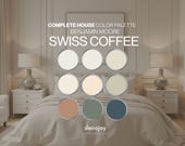 SWISS COFFEE OC-45 Benjamin Moore Paint Palette | Whole House Color Scheme 2026 | Warm White Neutral | Digital Download
